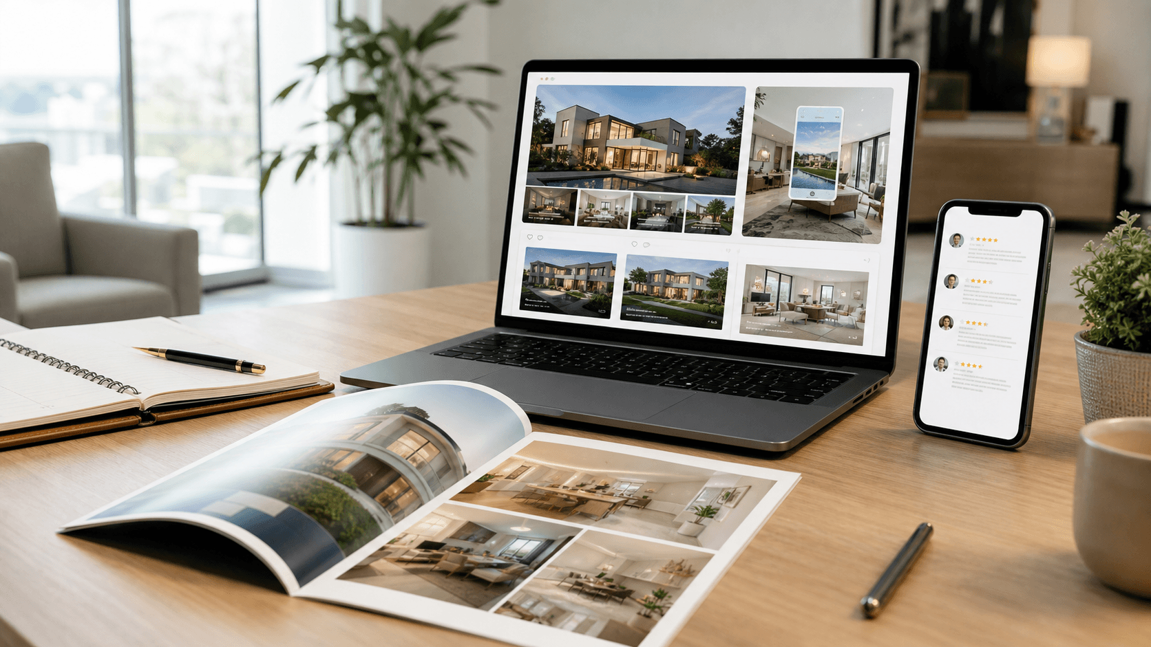 Realtor listing and review content workspace
